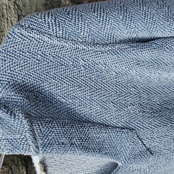 Faherty Seabrook French Terry Hoodie Poncho V-Neck Herringbone Large - Picture 16 of 16